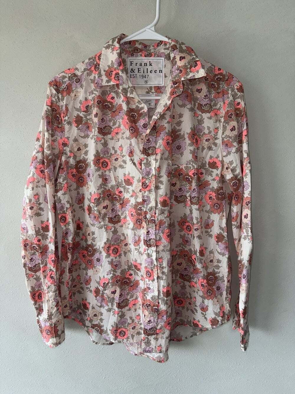 $248 Frank & Eileen Liberty Floral Relaxed Button Up Shirt Women’s Small Blouse - Picture 5 of 8